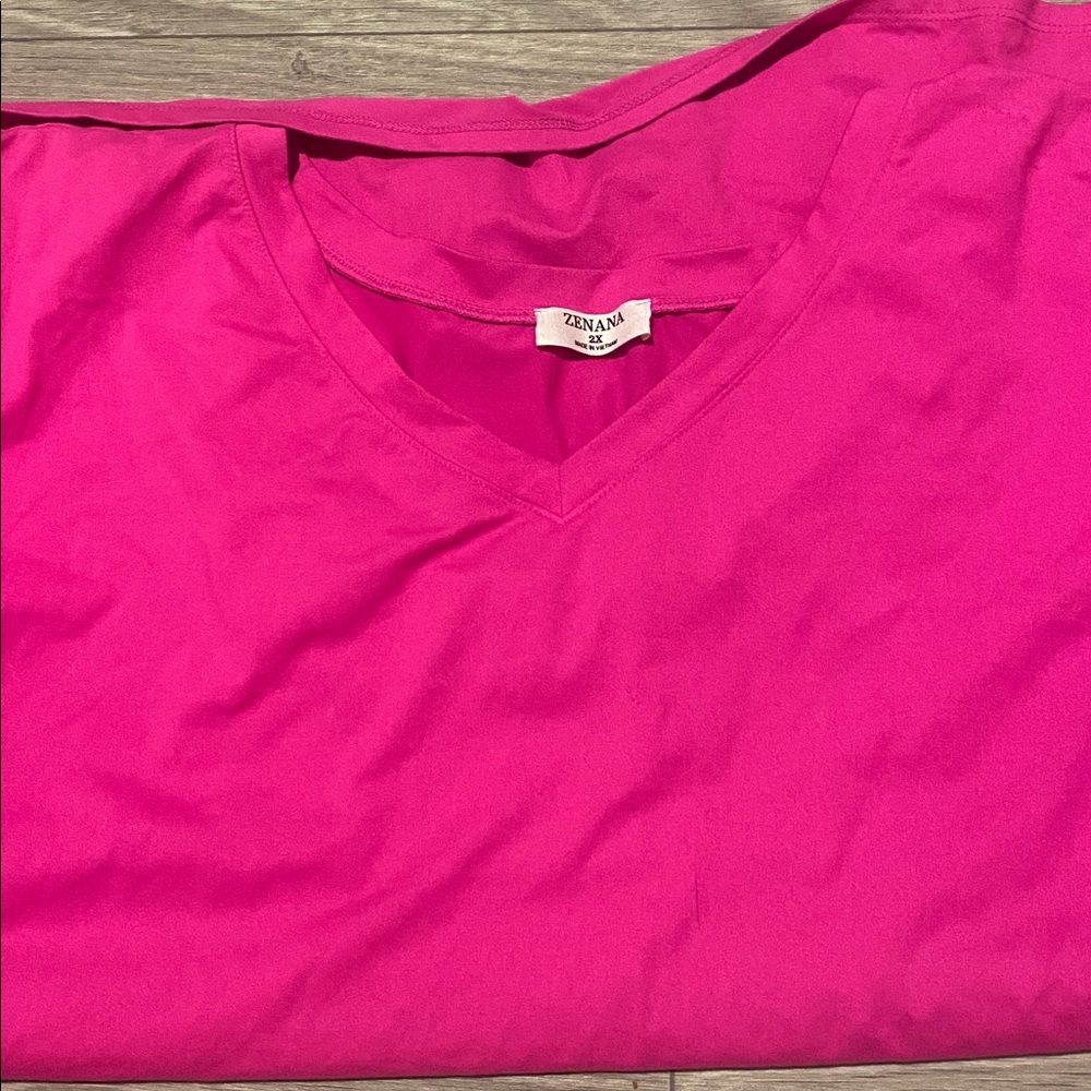 Zenana Outfitters Fuchsia two piece set